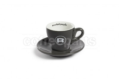 Rocket 80ml Grey Demitasse Espresso Coffee Cups (6 Cups/Saucers) : RA99907205