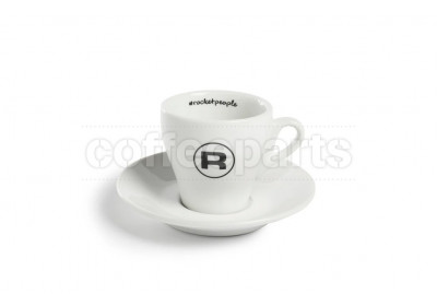 Rocket 80ml Demitasse Espresso Coffee Cups (6 Cups/Saucers)