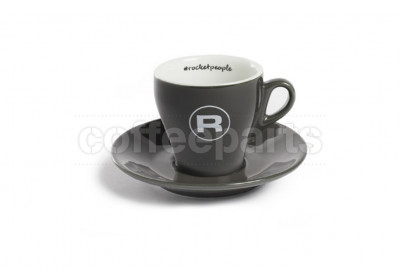 Rocket 180ml Grey Flat White/Tulip Coffee Cups (6 Cups/Saucers) : RA99907209