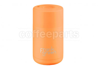 ﻿Frank Green Ceramic Reusable Coffee Cup - 10oz / 295ml: Neon Orange