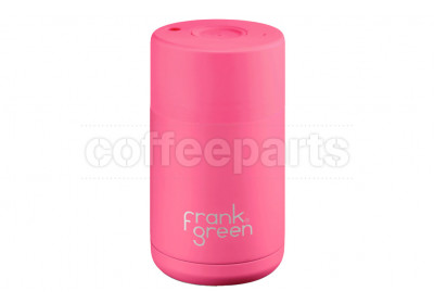 Frank Green Ceramic Reusable Coffee Cup - 10oz / 295ml: Neon Pink