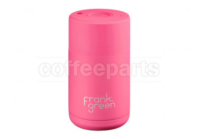 ﻿Frank Green Ceramic Reusable Coffee Cup - 10oz / 295ml: Neon Pink