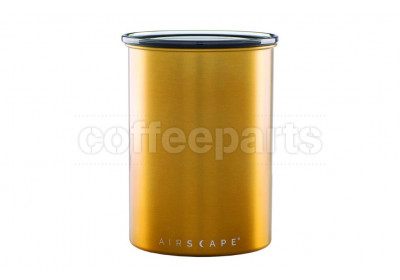 Airscape Medium Classic Coffee Storage Vault: Brushed Brass