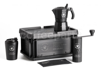 Cafe de Kona X Uncle Burn Moka Coffee Set, stylish brewing tools.