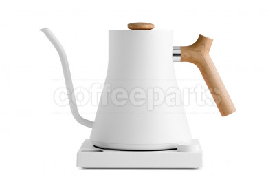 Stagg EKG Electric Kettle: Matte White + Maple