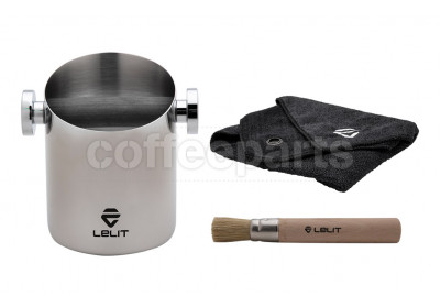 Lelit Cylindrical Knock Box With Cloth And Brush