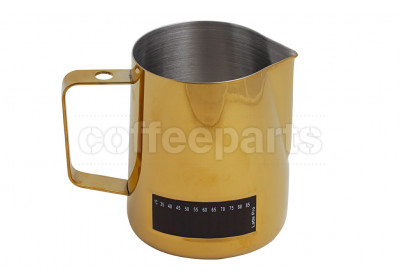 Latte Pro 600ml milk jug with built-in thermometer : Gold