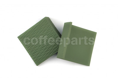 Airflow Square Silicone Coffee Corner Tamper Mat: Dark Green