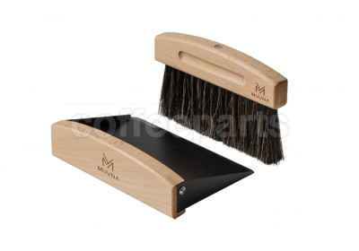 Muvna Coffee Grounds Pan & Brush: Black