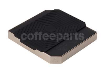 Muvna Metal Smart Coffee Scale: Gold, precise coffee weighing scale.  