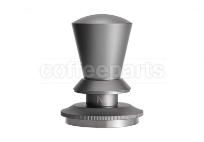 Muvna Calibrated Coffee Tamper Star: 58.35mm Ribbed Base Silver