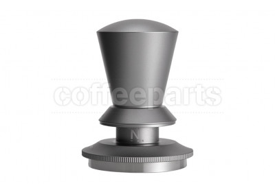 Muvna Height Adjustable Coffee Tamper Star: 53mm Ribbed Base Silver