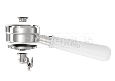 Pesado Hybrid Double Portafilter with POM (White) Handle - to fit LM/E61