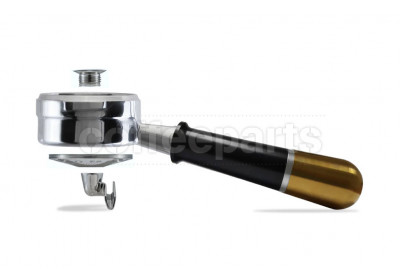 Pesado Hybrid Double Portafilter: Black/Gold - to fit 54mm Breville