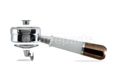 Pesado Hybrid Double Portafilter: White/Bronze - to fit 54mm Breville