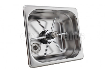 Rhino Square 150mm In-Bench Milk Jug Rinser with Spinjet