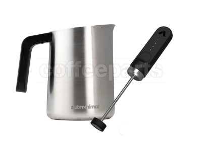 Subminimal NanoFoamer Lithium & FlowTip Milk Jug: Silver