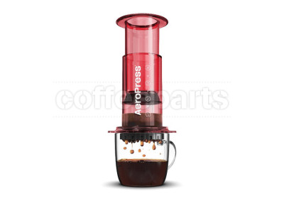 AeroPress Coffee Maker - Clear Red