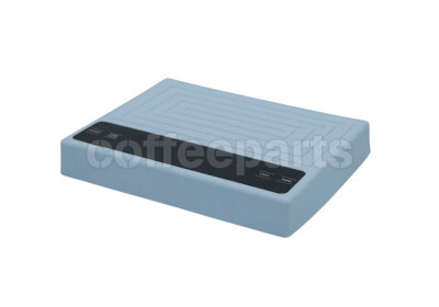 Artisan Barista Coffee Scale: Sky Blue coffee weighing scale, user-friendly interface.  