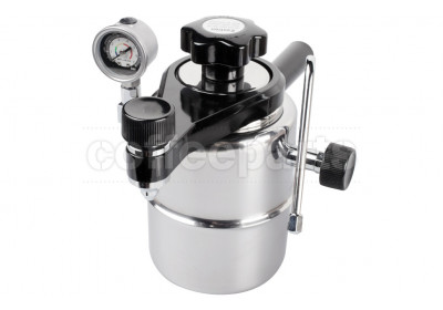 Bellman CX25P espresso maker with ergonomic handle design.