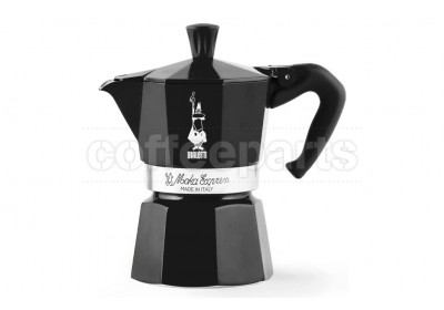 Bialetti 3 Cup Moka Express Stove Top Coffee Maker: Black