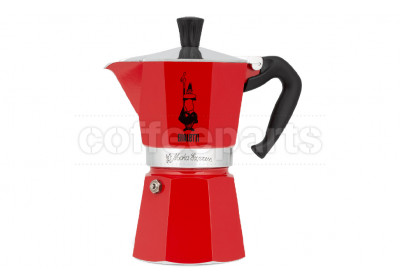Bialetti 6 Cup Moka Express: Traditional Italian coffee maker in red.