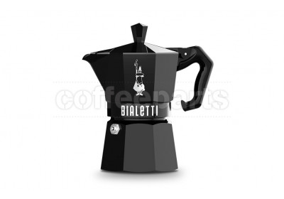 Bialetti 3 Cup Moka Exclusive Stove Top Coffee Maker: Black