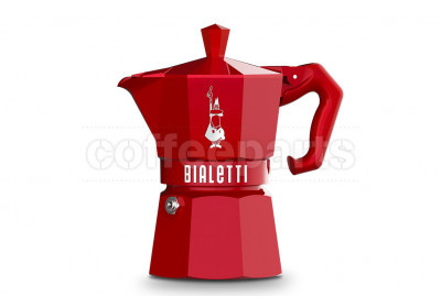 Bialetti 6 Cup Moka Exclusive: Classic red espresso stovetop brewer.