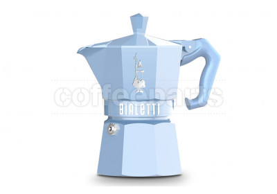 Bialetti 6 Cup Moka Exclusive Stove Top Coffee Maker: Light Blue