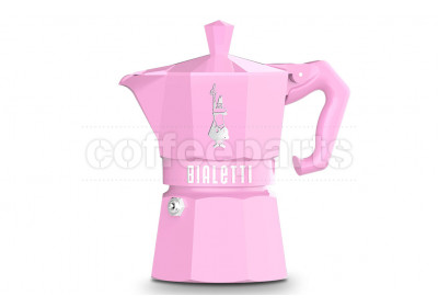 Bialetti 6 Cup Moka Exclusive: Classic Italian design, vibrant pink finish.