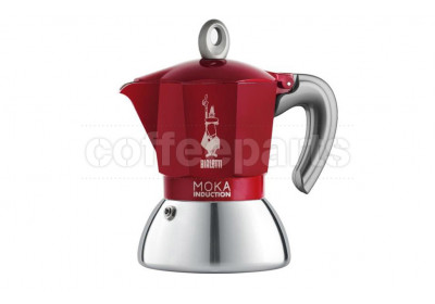 Bialetti 4 Cup Moka Induction Coffee Maker: Red