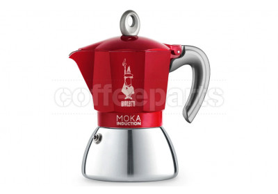 Bialetti 6 Cup Moka Induction Coffee Maker: Red