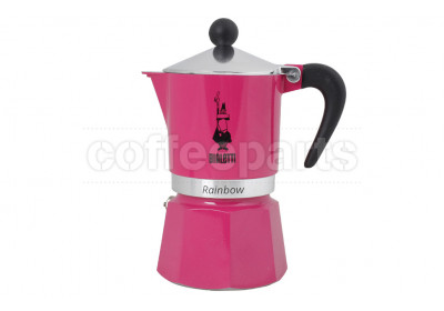 Bialetti 3 Cup Moka Rainbow Coffee Maker: Fuchsia