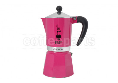 Bialetti 6 Cup Moka Rainbow Coffee Maker: Fuchsia/Pink