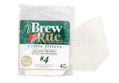 Brew-Rite 8-12 Cup Coffee Filter Papers #4 pack of 40 - FIL46-041