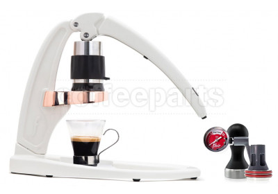 Flair Signature Coffee Maker with Pressure Kit: White