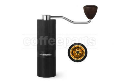 MHW Racing M1 Manual Coffee Grinder Black/Walnut 38mm Titanium Plating Burr