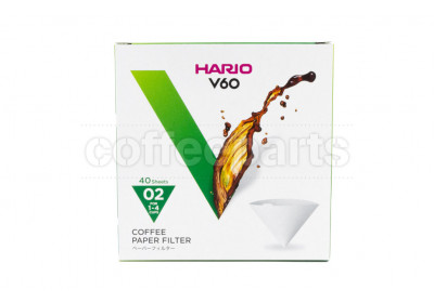 Hario 2-Cup V60 Drip Filter Papers: VCF-02-40W (40pcs) 