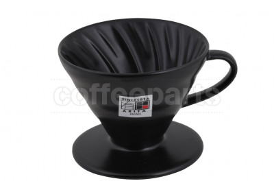 Hario 2-Cup V60 Ceramic Coffee Dripper: Matte Black