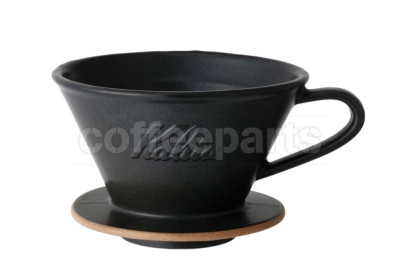 Kalita MI 185 Pottery Wave Coffee Dripper: Sand Black