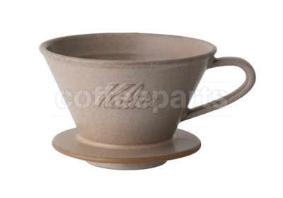 Kalita MI 185 Pottery Wave Coffee Dripper: Sand Brown