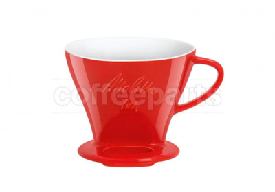 Melitta 1x4 Pour Over Dripper: Red