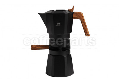 Muvna Temperature Controlled Double Valve Moka Pot 2-Cups Serving: Black