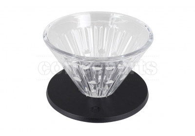 Timemore 1-Cup Crystal Eye Brew Coffee Dripper: Black Plastic