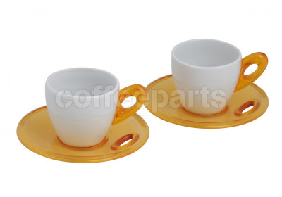 CLEARANCE Biesse Set Of Two Espresso Cups : Yellow