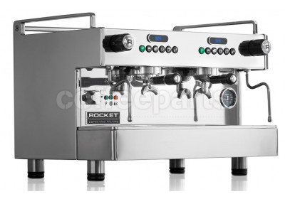 Rocket Boxer 2-Group Commercial Coffee Machine with shot timer