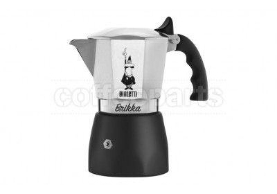 Bialetti 2 Cup Moka Brikka Coffee Maker: Black