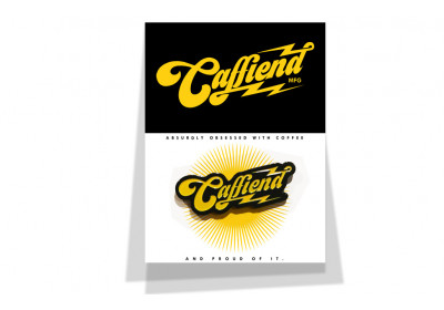 ﻿Caffiend Logo Badge