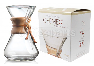 Chemex 10-Cup Classic Pour Over Coffee Kit inc 100 pack filters