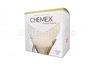 Chemex Bonded Filters Pre-folded Squares to fit 6-10 Cup (100 Pack)